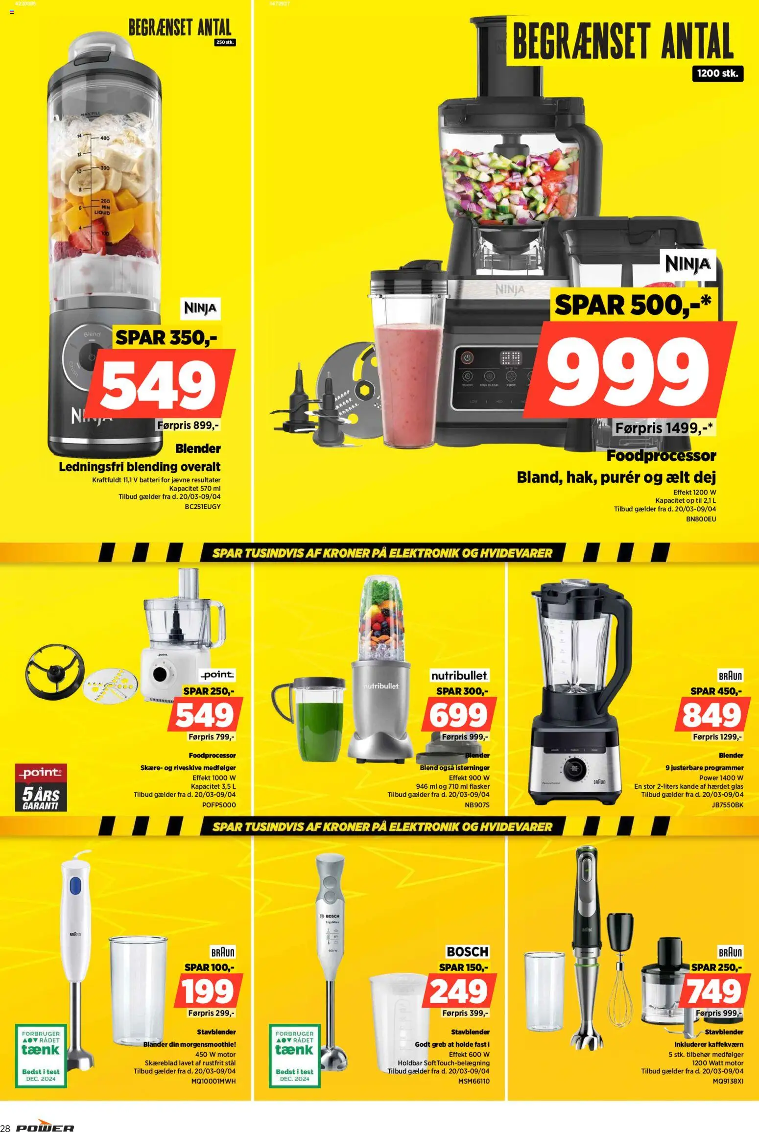 Power tilbudsavis – gyldig fra 20.03.2026 | Side: 28 | Produkter: Foodprocessor, Batteri