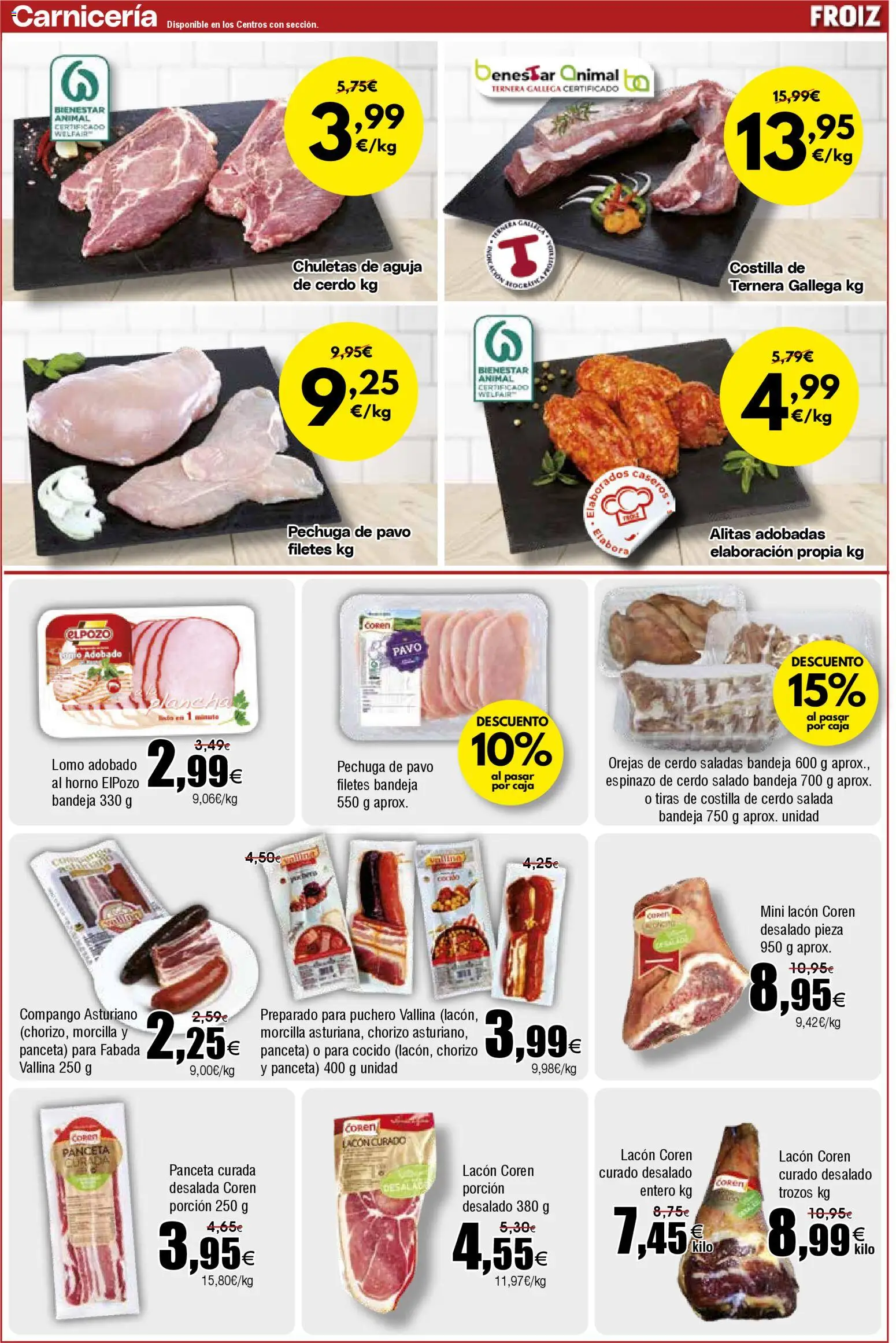 Froiz folleto │ válido desde el 11.02.2026 | Página: 3 | Productos: Costilla de cerdo, Plancha, Bandeja, Caja