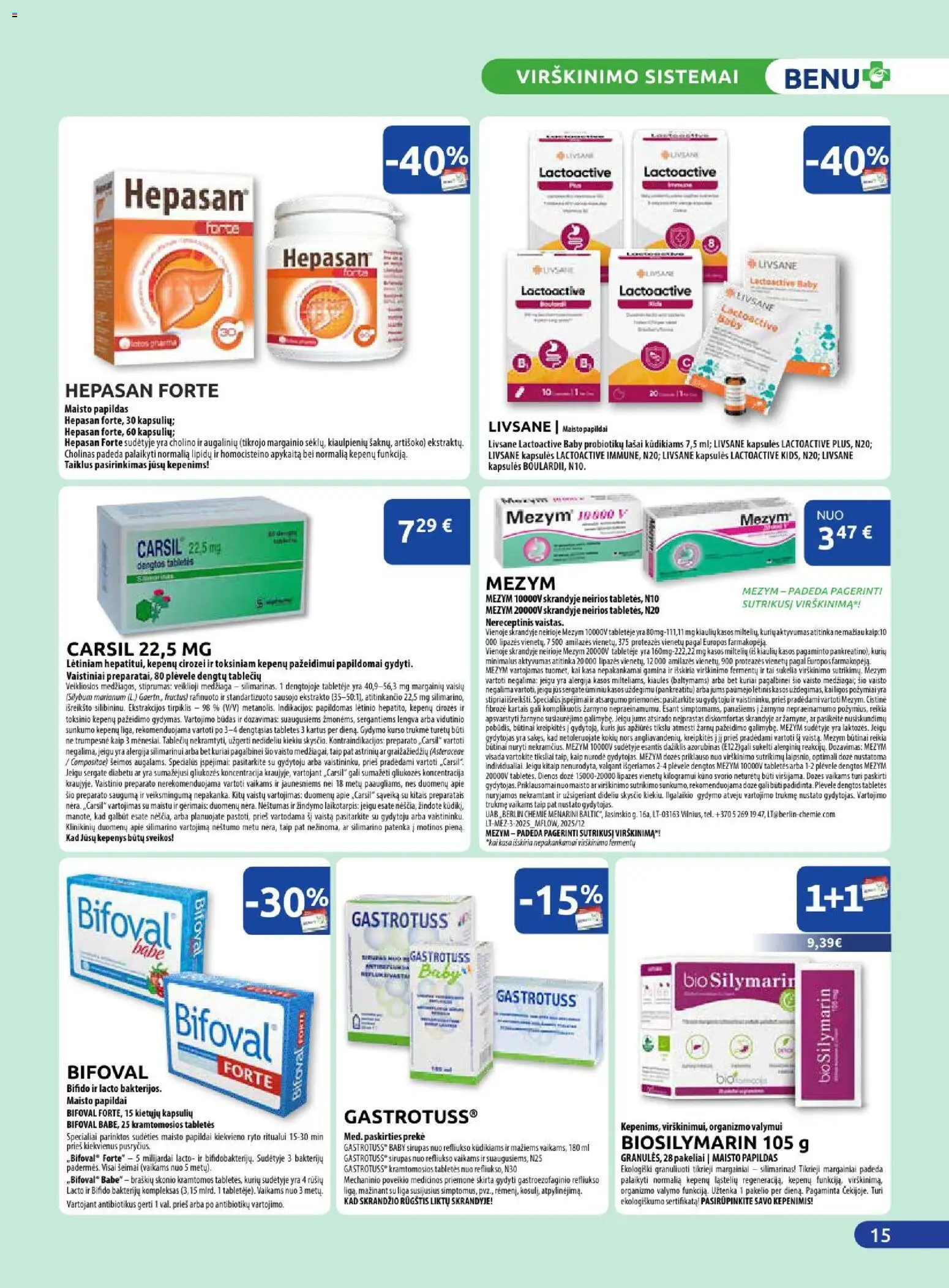 BENU akcijos nuo 01.01.2026 | Puslapis: 15