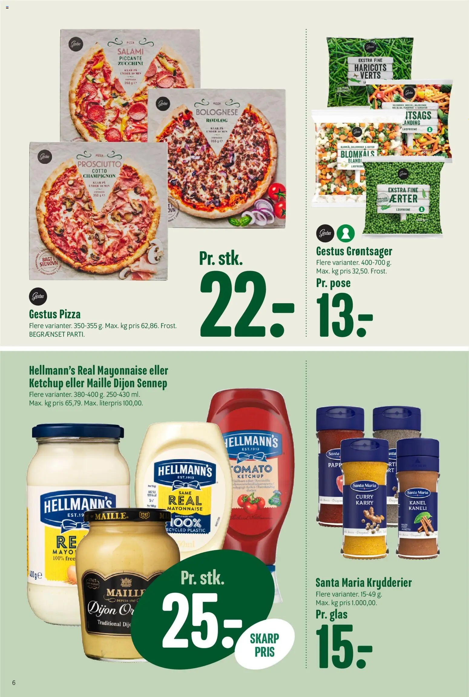Min Købmand tilbudsavis – gyldig fra 13.02.2026 | Side: 6 | Produkter: Champignon, Karry, Pizza, Sennep