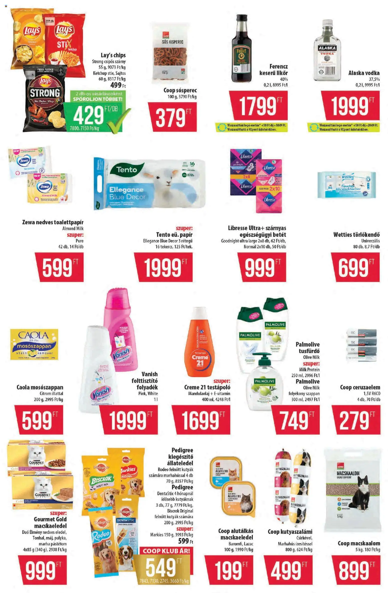 COOP akciós ujság - amely érvényes a következő dátumtól: 06.11.2025 | Oldal: 11 | Termékek: Macskaalom, Folyékony szappan, Protein, Folttisztító