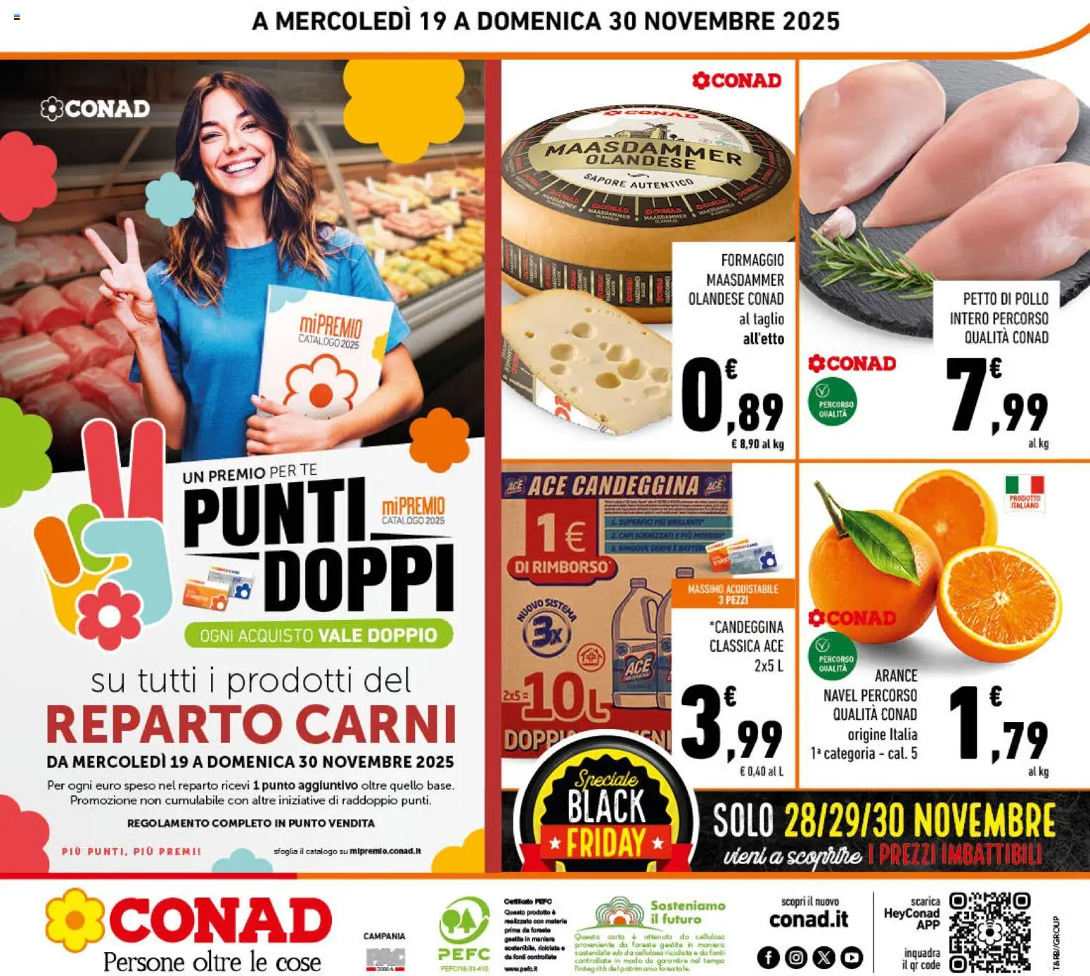 Volantino Conad del 19.11.2025 | Pagina: 24 | Prodotti: Pollo, Arance, Tè, Formaggio