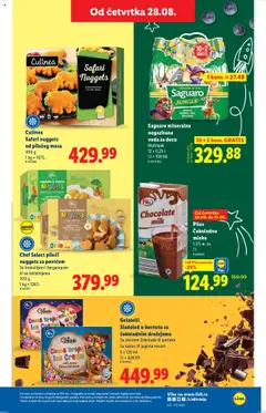 Lidl katalog - važi od 28.08.2025 | Strana: 43 | Proizvode: Čokoladno mleko, Chicken nuggets, Negazirana voda, Voda