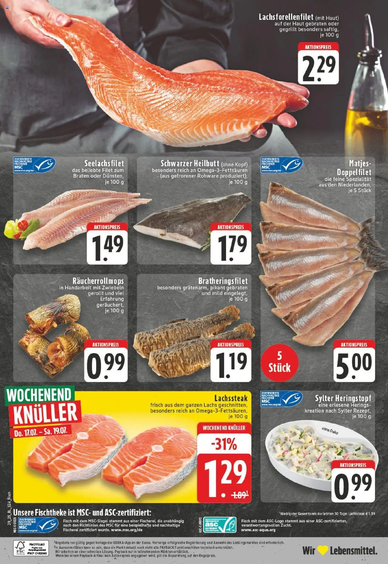 Edeka prospekt Herne	 - gültig ab dem 14.07.2025 | Seite: 24 | Produkte: Fisch, Lachs, Zwiebeln