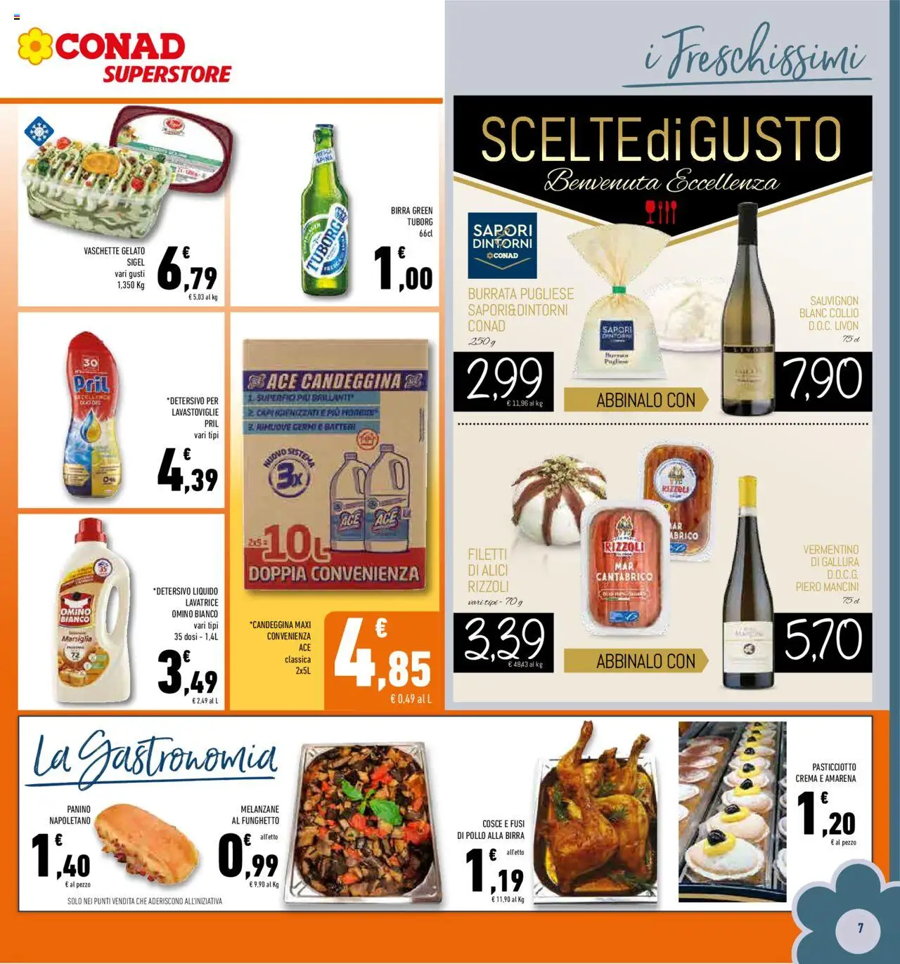 Volantino Conad del 13.08.2025 | Pagina: 7 | Prodotti: Crema, Birra, Pollo, Lavastoviglie