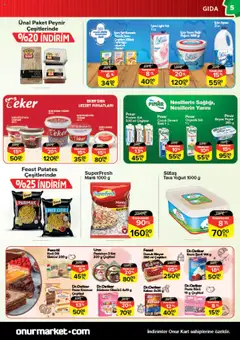 Onur Market Katalog - 10.07.2025 tarihinden itibaren geçerlidir | Sayfa: 5 | Ürünler: Krem, Peynir, Yoğurt, Patates