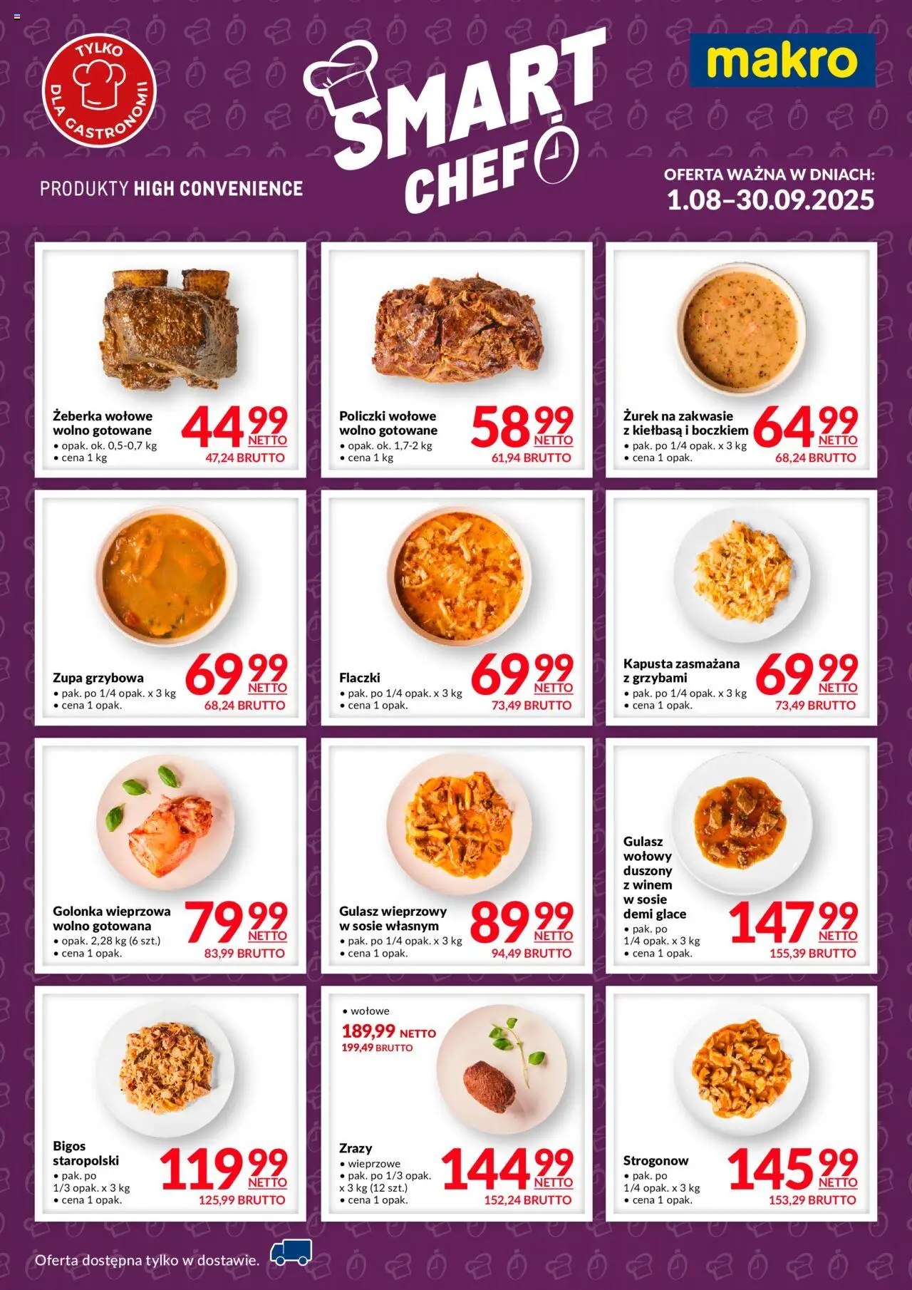 Makro Gazetka - Smart Chef od 01.08.2025 | Strona: 1 | Produkty: Wolno gotowane, Golonka wieprzowa, Zupa, Gulasz
