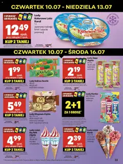 Delikatesy Centrum Gazetka od 10.07.2025 | Strona: 33 | Produkty: Karta, Delikatesy, Big Milk, Lody
