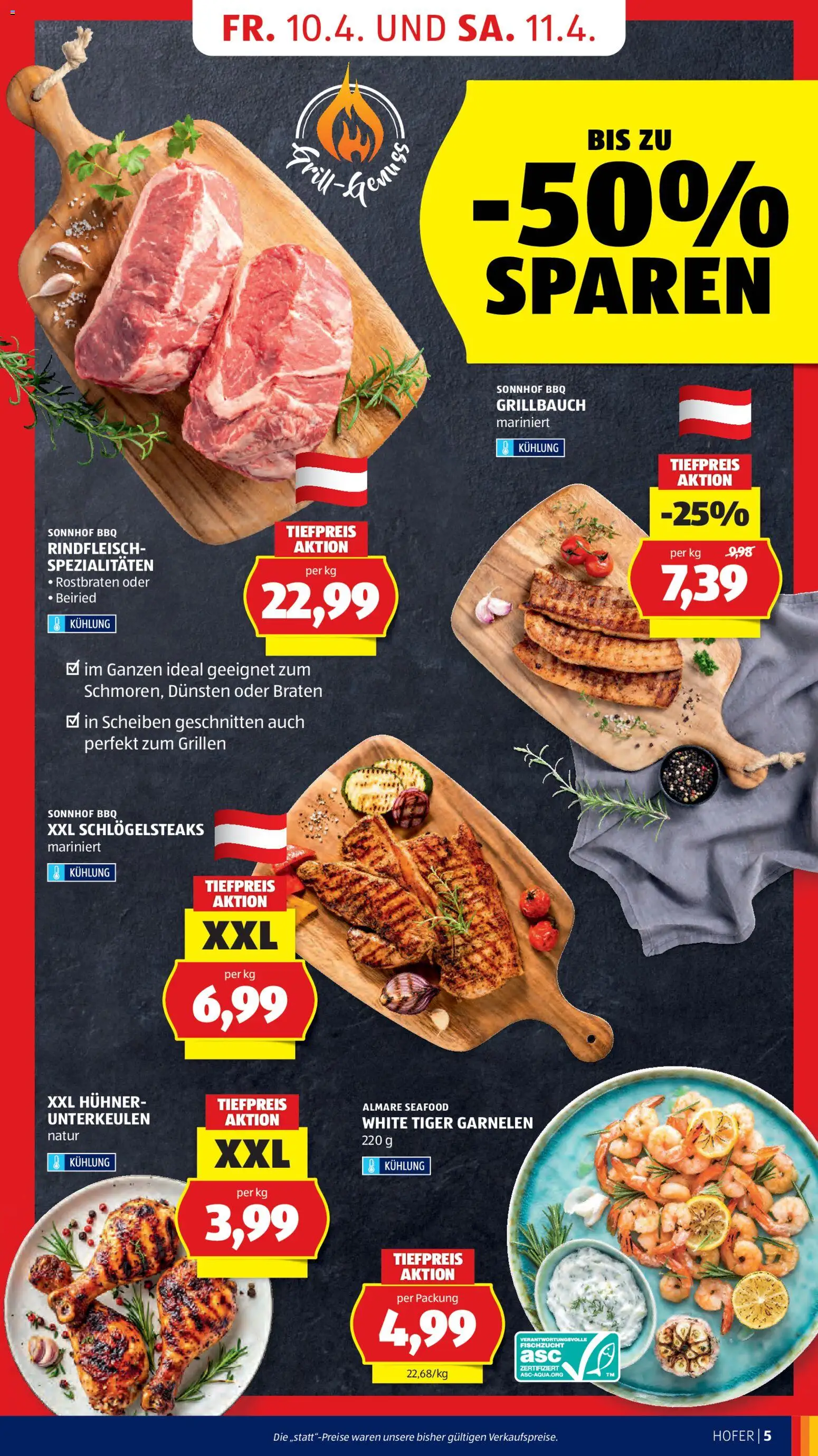 Hofer Flugblatt gültig ab 08.04.2026 | Seite: 7 | Produkte: Rindfleisch