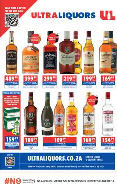 Preview of Ultra Liquors specials valid from 16.07.2025