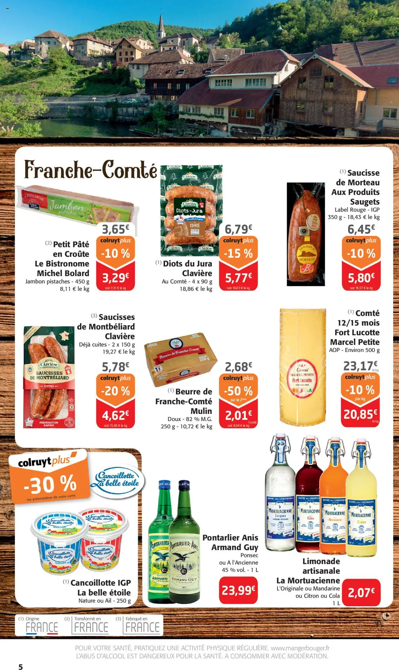  | Page: 5 | Produits: Limonade, Liqueur, Beurre, Saucisse