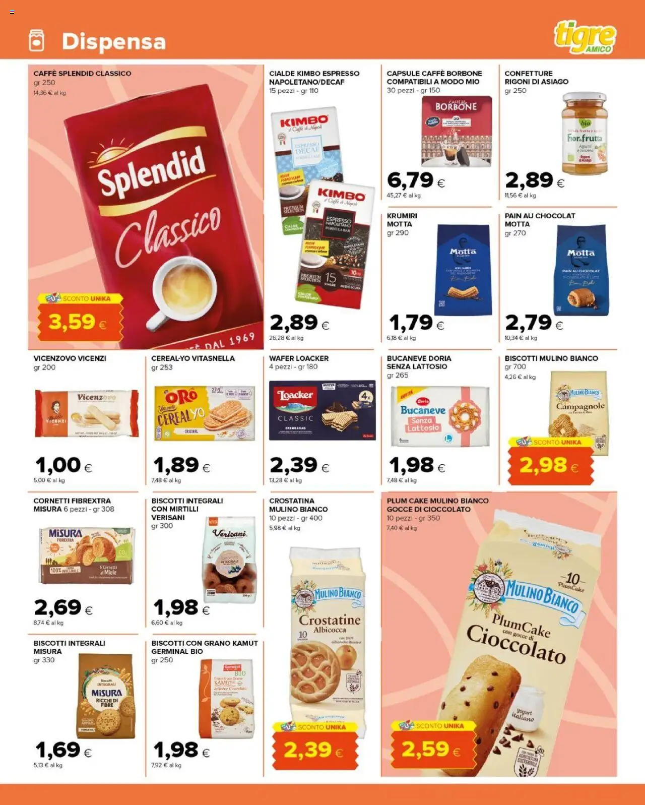 Volantino Tigre del 06.08.2025 | Pagina: 9 | Prodotti: Cioccolato, Biscotti, Plumcake, Miele