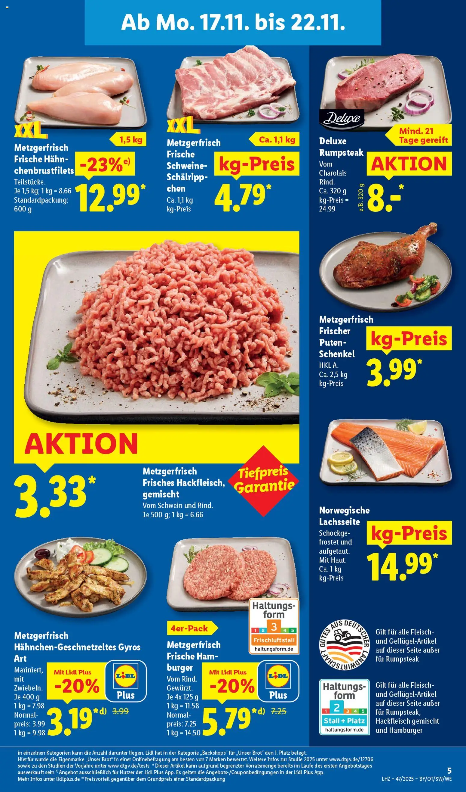 Lidl Prospekt Uffenheim – gültig ab 17.11.2025 | Seite: 9 | Produkte: Gyros, Brot, Fleisch, Hackfleisch