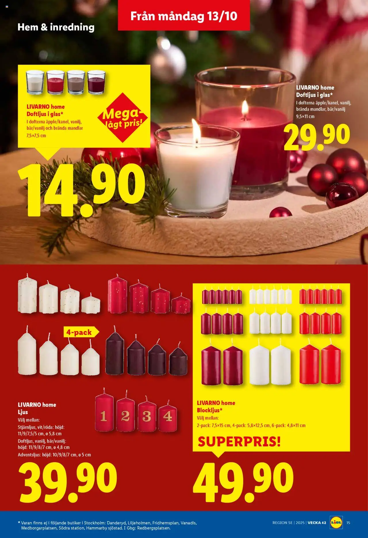 Lidl reklamblad aktuell från 13.10.2025 | Sida: 17 | Produkter: Ljus