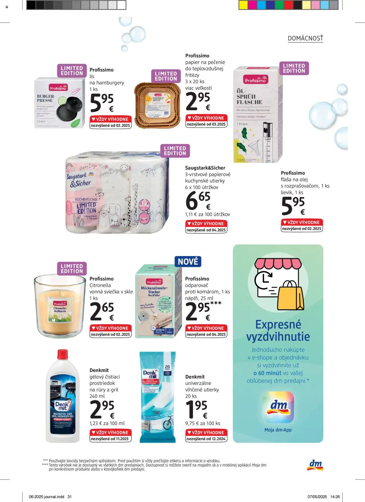 dm drogerie Journal Jún 2025 │ platný od 01.06.2025 | Strana: 31 | Produkty: Gril, Olej, Čistiaci prostriedok