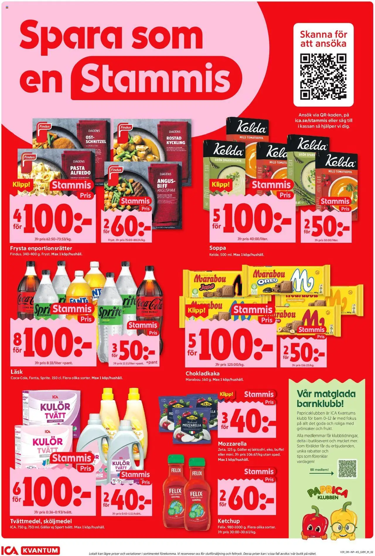 ICA Kvantum reklamblad aktuell från 22.09.2025 | Sida: 2 | Produkter: Galler, Pasta, Ketchup, Soppa