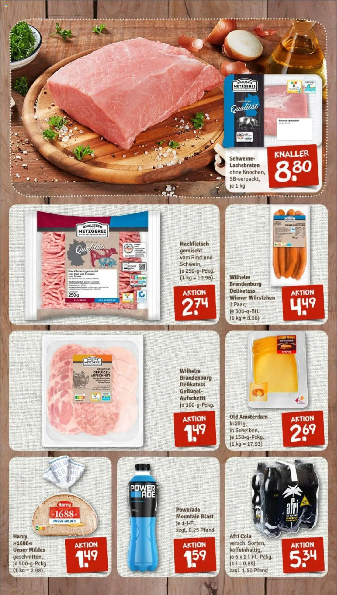 Rewe prospekt Wuppertal / Barmen	 – gültig ab 13.10.2025 | Seite: 7 | Produkte: Wiener wurstchen, Cola, Powerade, Hackfleisch