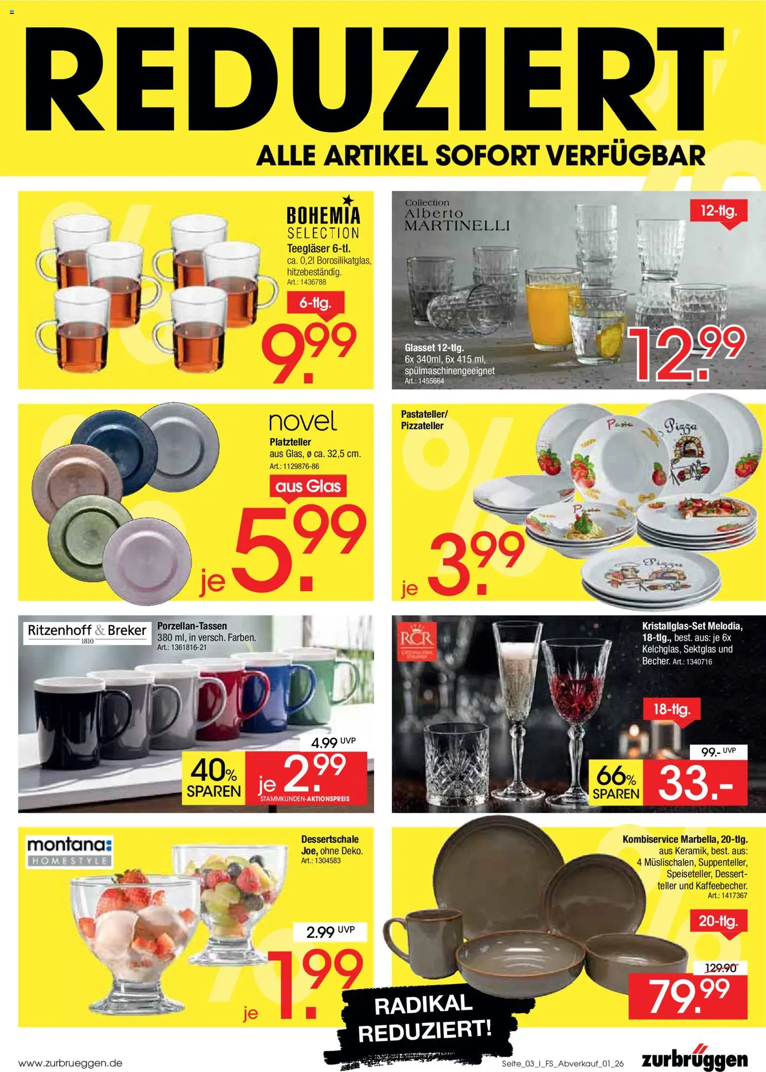 Zurbrüggen Abverkauf Fachsortimente – gültig ab 16.03.2026 | Seite: 3 | Produkte: Pasta