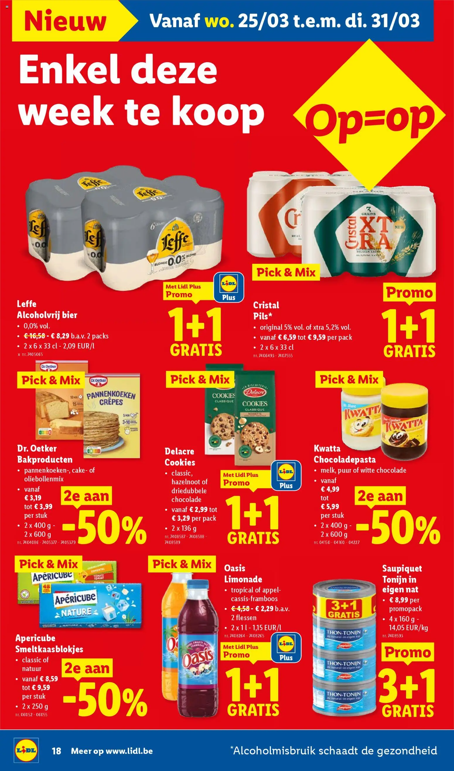 {H1} | Pagina: 18 | Producten: Bier, Limonade, Tonijn, Appel