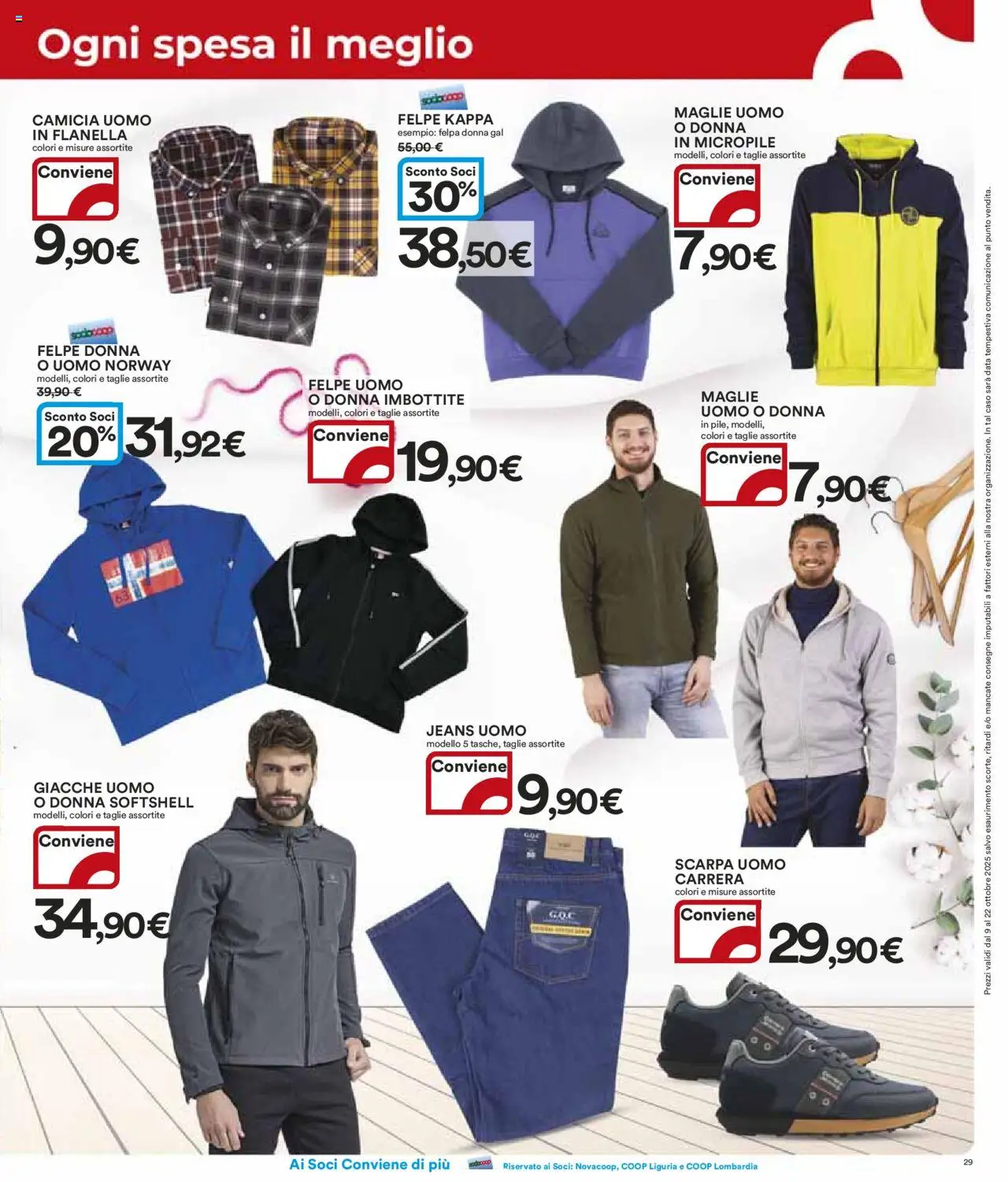 Volantino Ipercoop del 09.10.2025 | Pagina: 29 | Prodotti: Camicia, Felpa, Jeans, Data