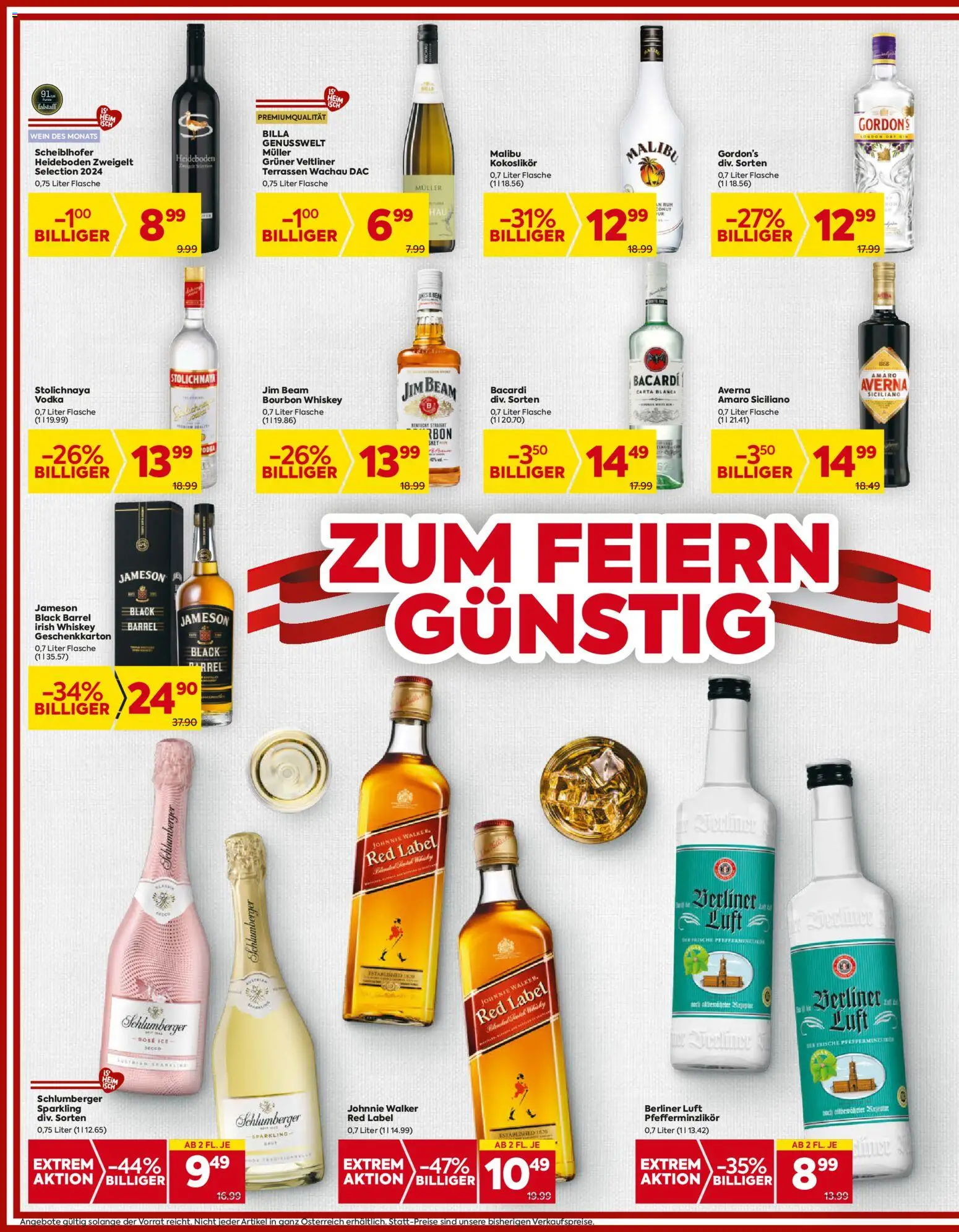 Billa Flugblatt gültig ab 23.10.2025 | Seite: 16 | Produkte: Whiskey, Wein, Bourbon
