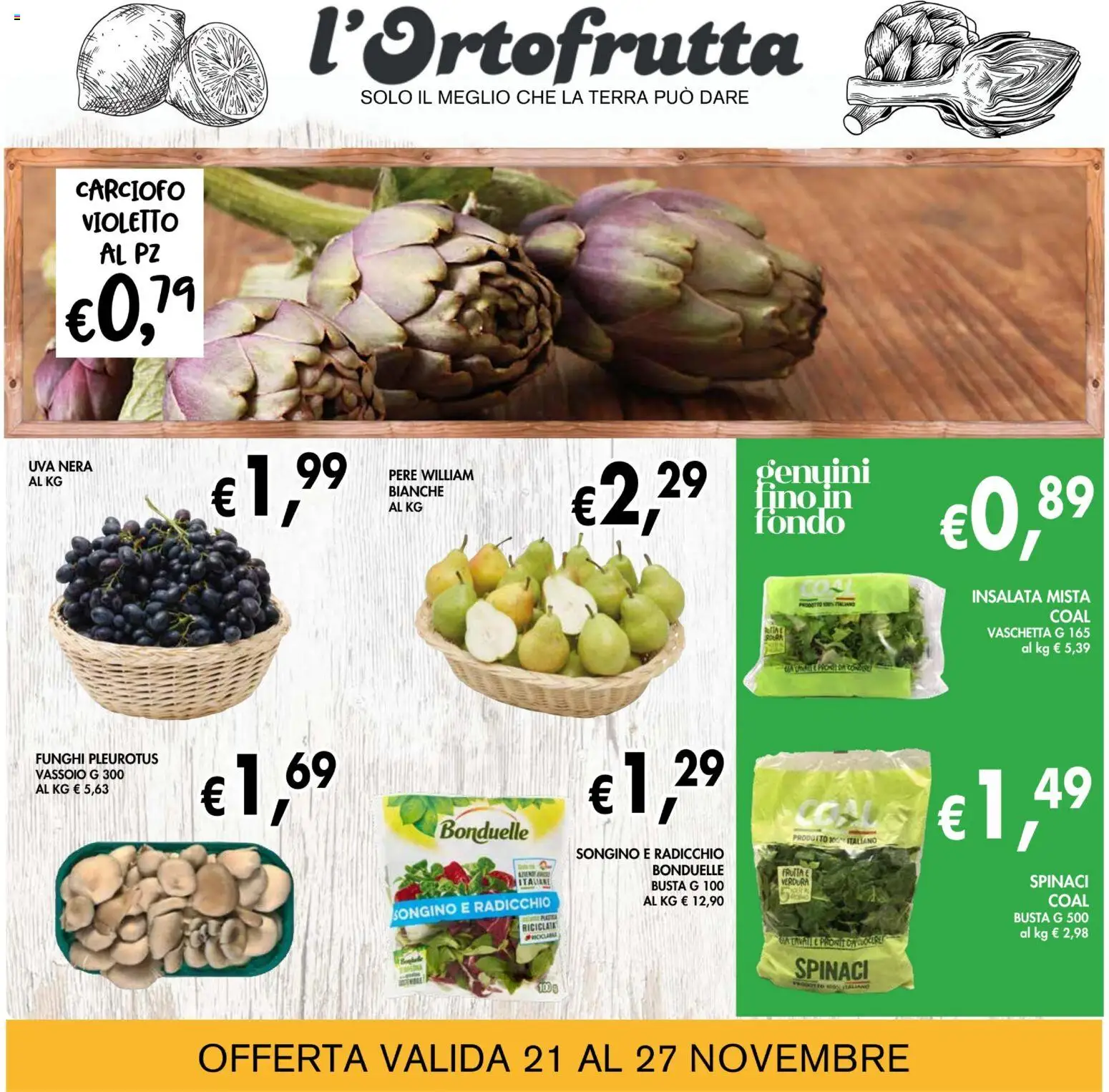 Volantino Coal del 14.11.2025 | Pagina: 3 | Prodotti: Frutta, Funghi, Uva, Terra