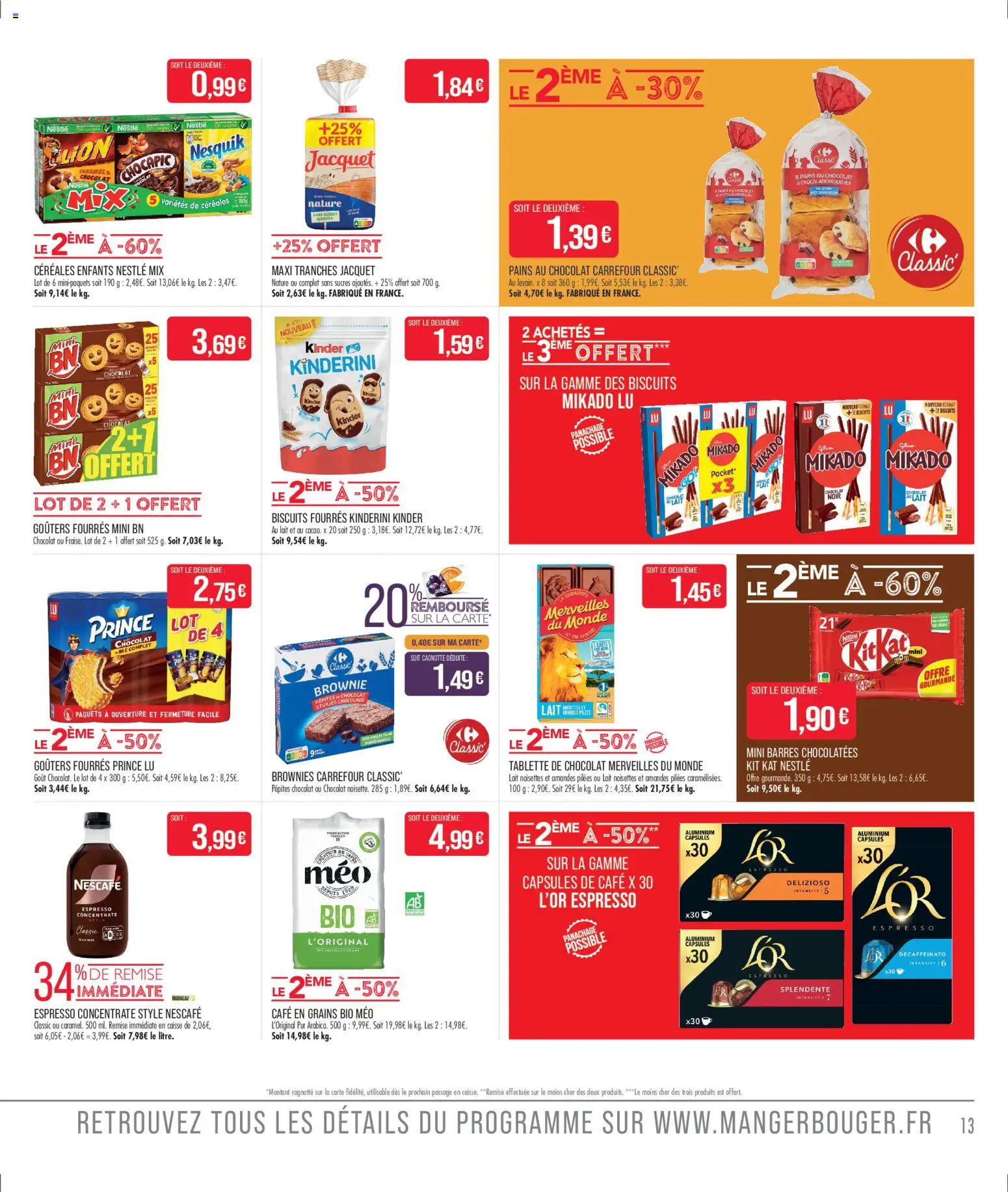 {H1} | Page: 13 | Produits: Tablette, Chocapic, Noisettes, Céréales