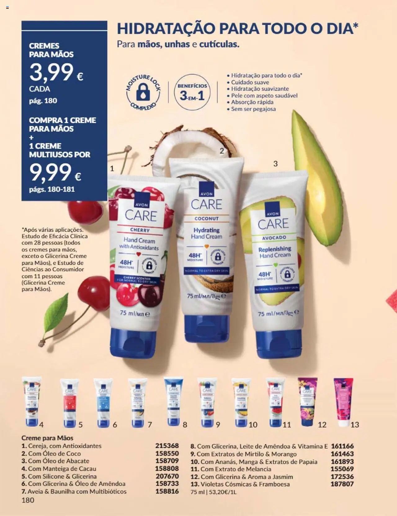 Catálogo Avon Campanha 6 │ válido de 01.06.2025 | Página: 180 | Produtos: Creme para mãos, Leite, Óleo, Melancia