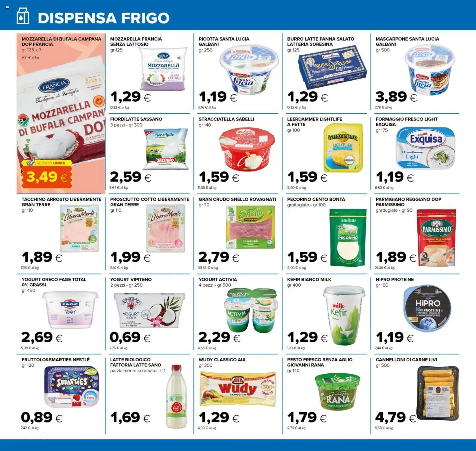 Volantino Tigre del 28.01.2026 | Pagina: 8 | Prodotti: Panna, Latte, Formaggio, Prosciutto