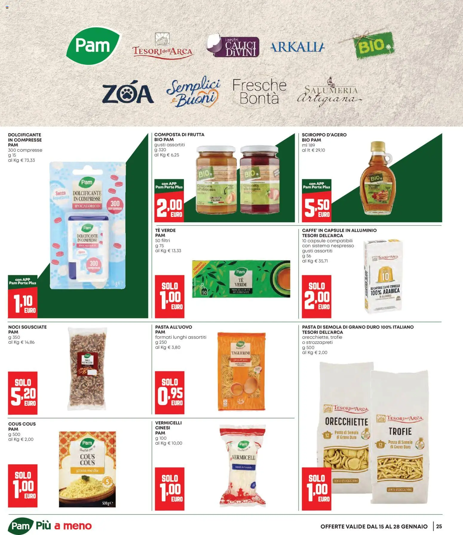 Volantino Panorama del 15.01.2026 | Pagina: 25 | Prodotti: Caffè, Tè, Pasta, Noci