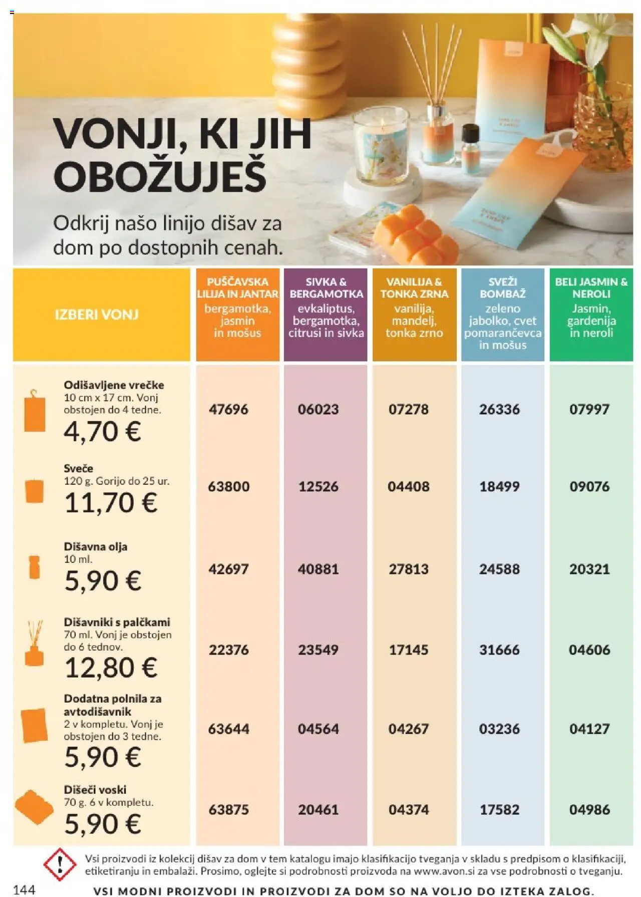Avon katalog │ velja od 01.07.2025 | Stran: 144 | Izdelki: Svece