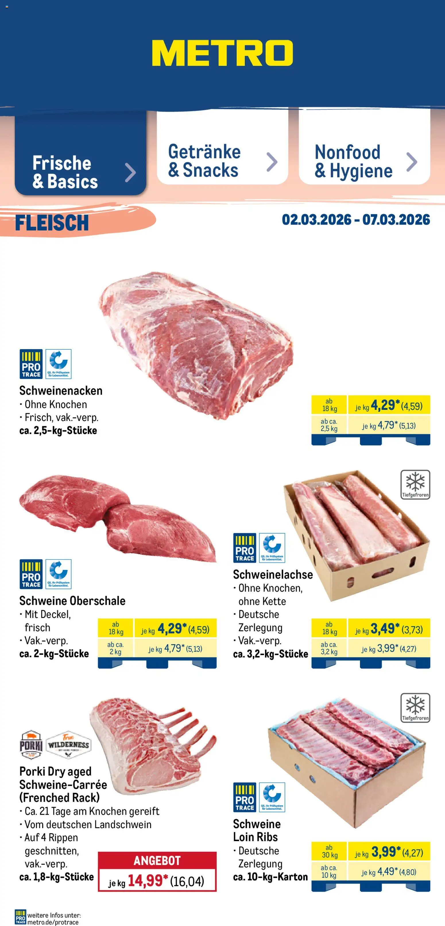 Metro Prospekt 	 – gültig ab 02.03.2026 | Seite: 6 | Produkte: Schweinenacken, Fleisch