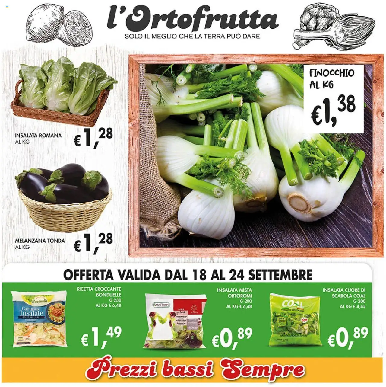 Volantino Coal del 11.09.2025 | Pagina: 3 | Prodotti: Insalata, Melanzana, Terra
