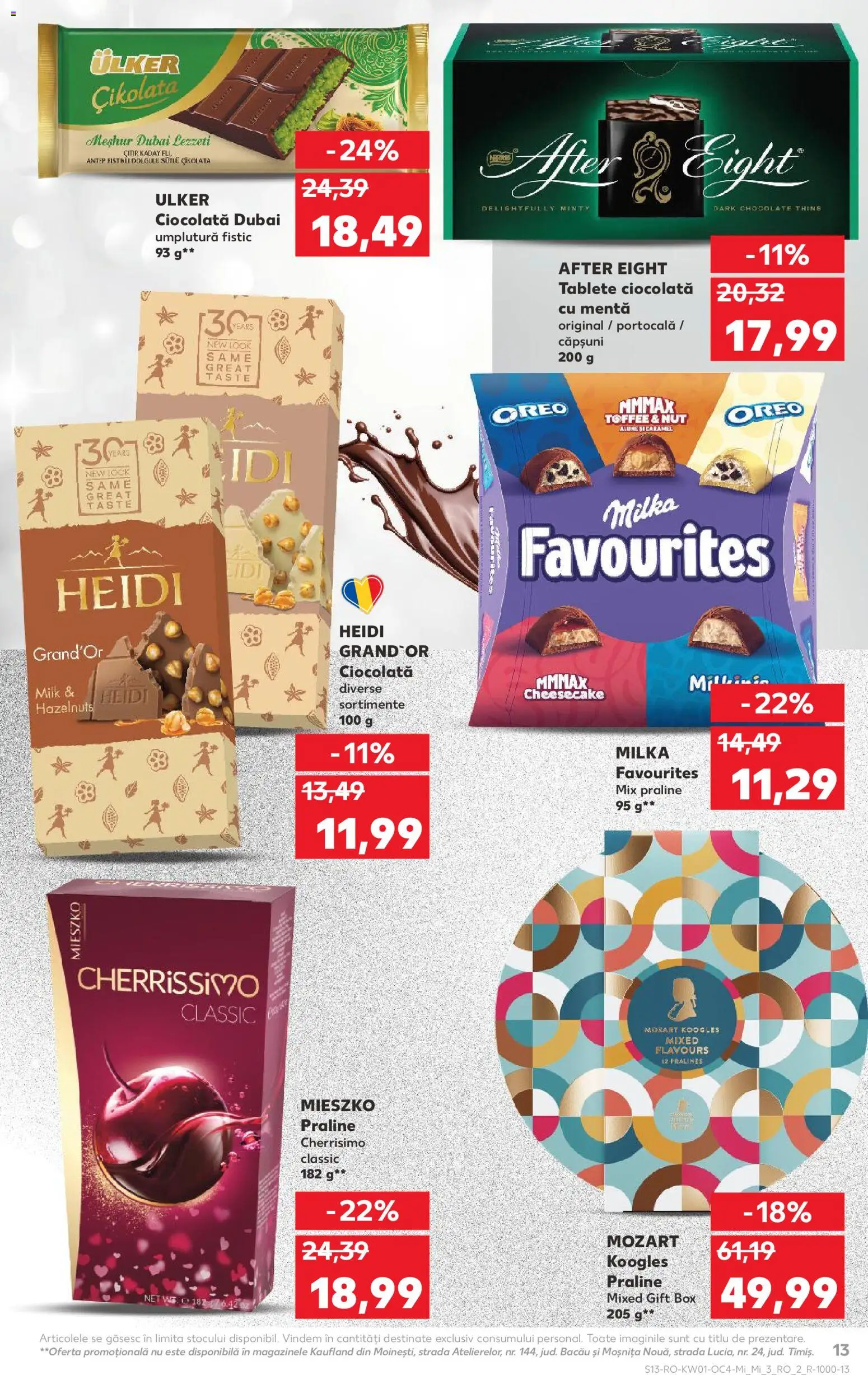 Kaufland RO akciós ujság - amely érvényes a következő dátumtól: 31.12.2025 | Oldal: 13 | Termékek: Praliné