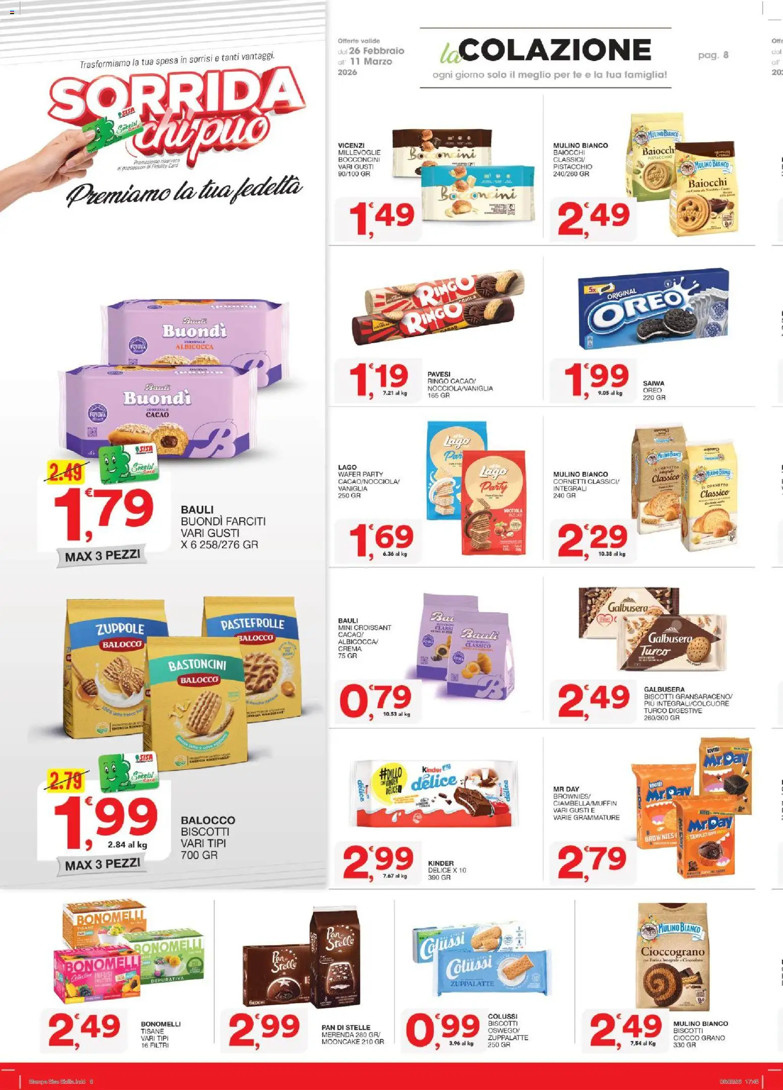 Volantino SISA del 26.02.2026 | Pagina: 8 | Prodotti: Crema, Cioccolato, Farina, Croissant