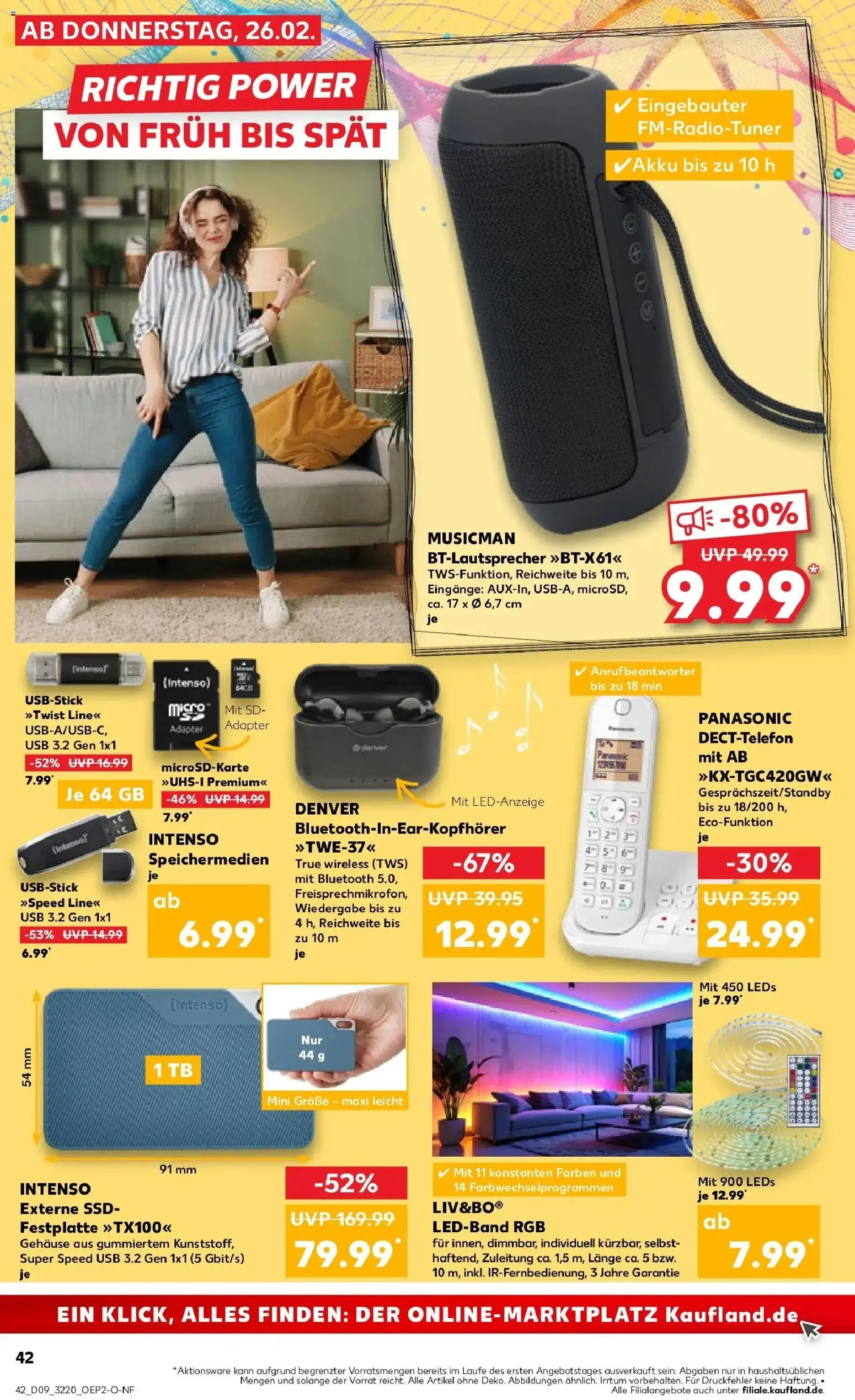 Kaufland prospekt Werder (Havel)	 – gültig ab 26.02.2026 | Seite: 42 | Produkte: Adapter, Panasonic, USB