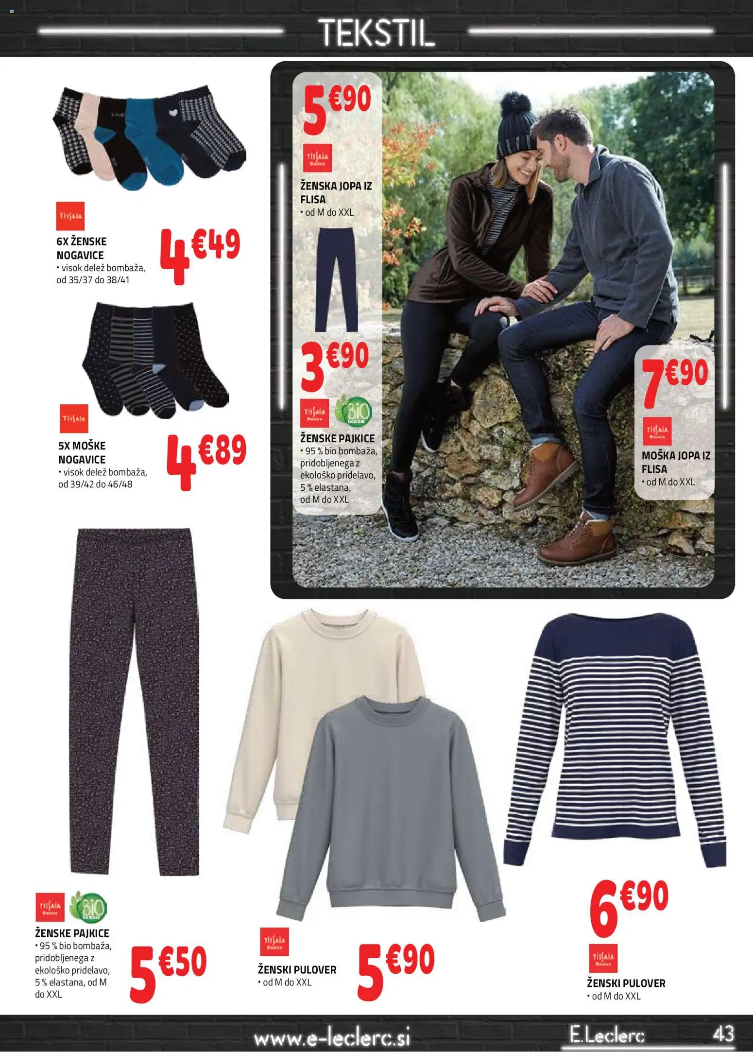 Novi E.leclerc katalog ponudbe – veljaven od 21.01.2026 | Stran: 3 | Izdelki: Pajkice, Pulover, Nogavice