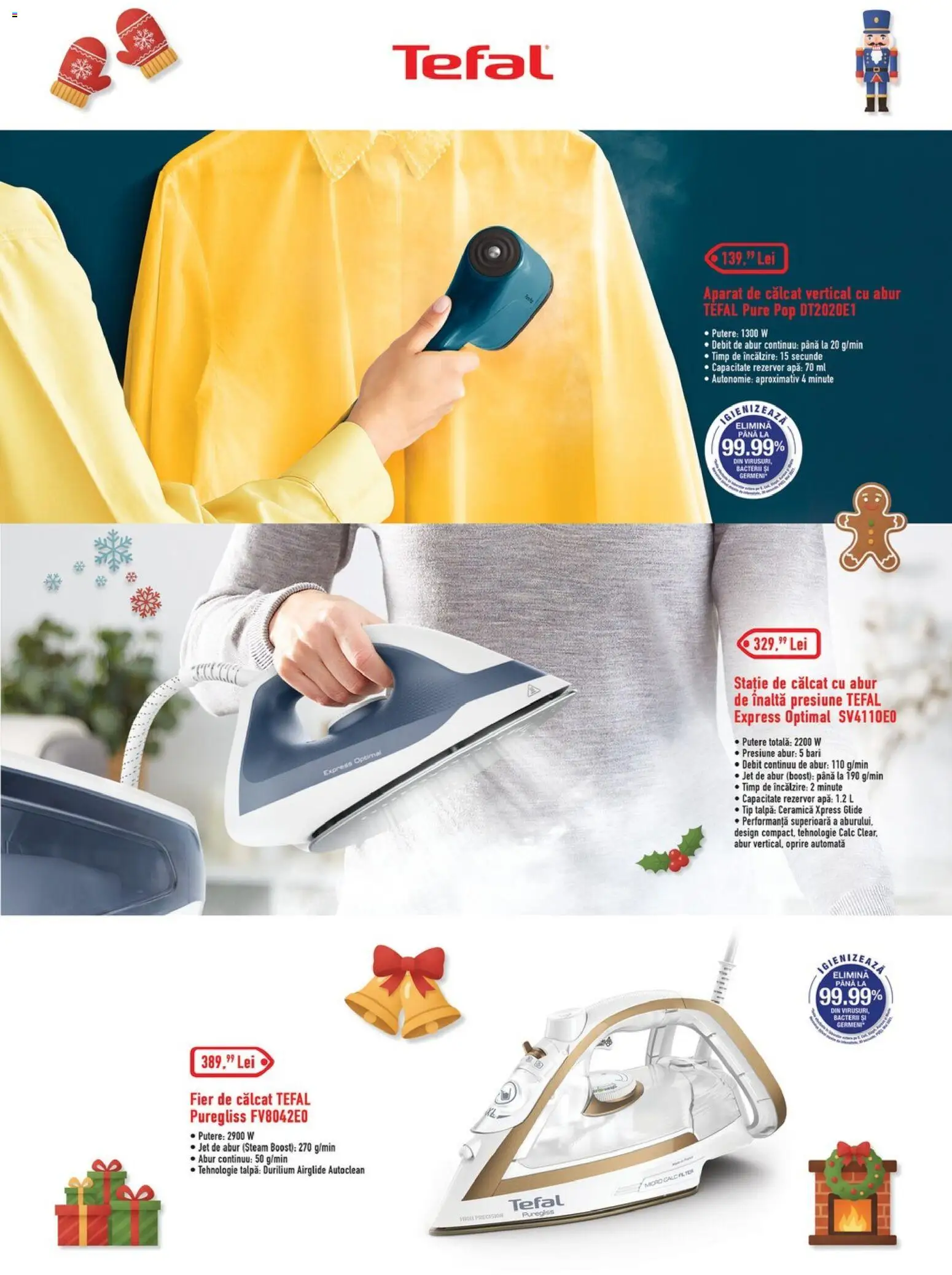 Noul catalog Carrefour – valabil de la 10.12.2025 | Pagină: 3 | Produse: Aparat de călcat, Fier de călcat, Apă