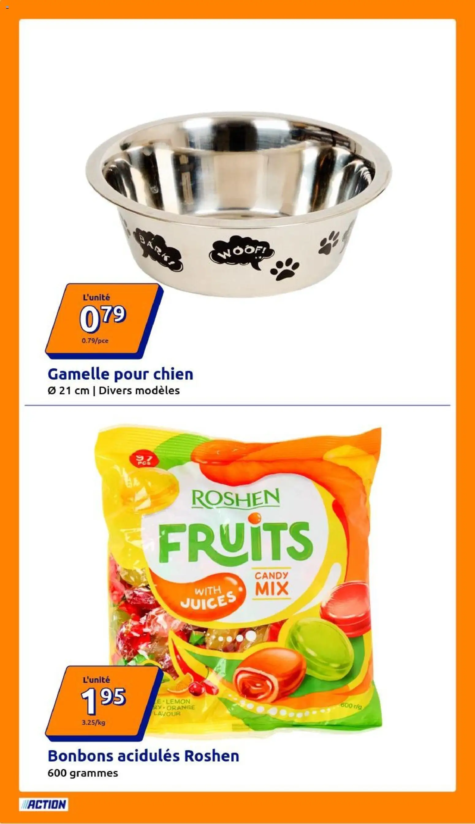 {H1} | Page: 8 | Produits: Orange, Bonbons