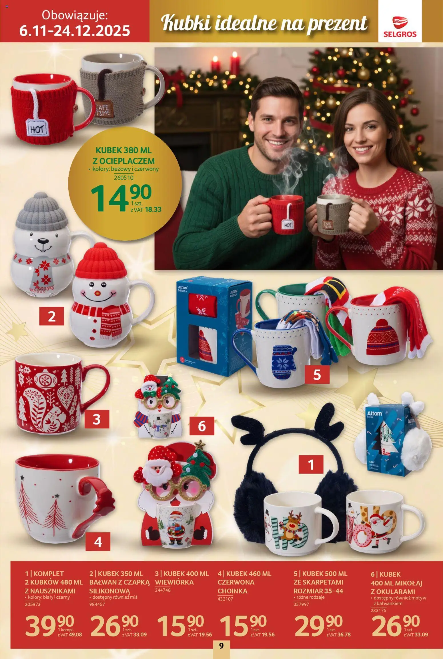 Selgros cash&carry Gazetka - Boże Narodzenie od 06.11.2025 | Strona: 9 | Produkty: Choinka, Czapka