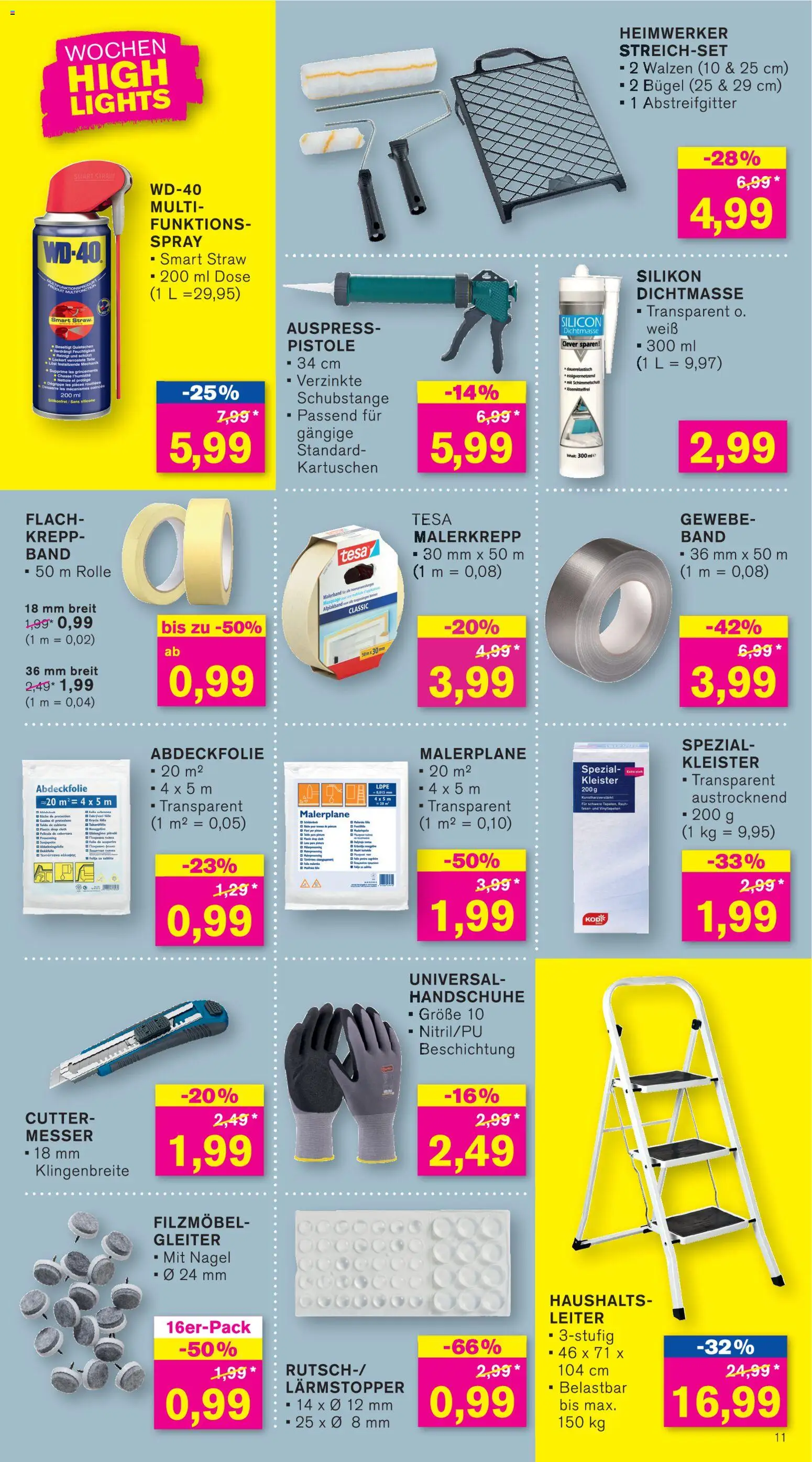 KODi Prospekt 	 – gültig ab 02.02.2026 | Seite: 11 | Produkte: Cutter, Handschuhe