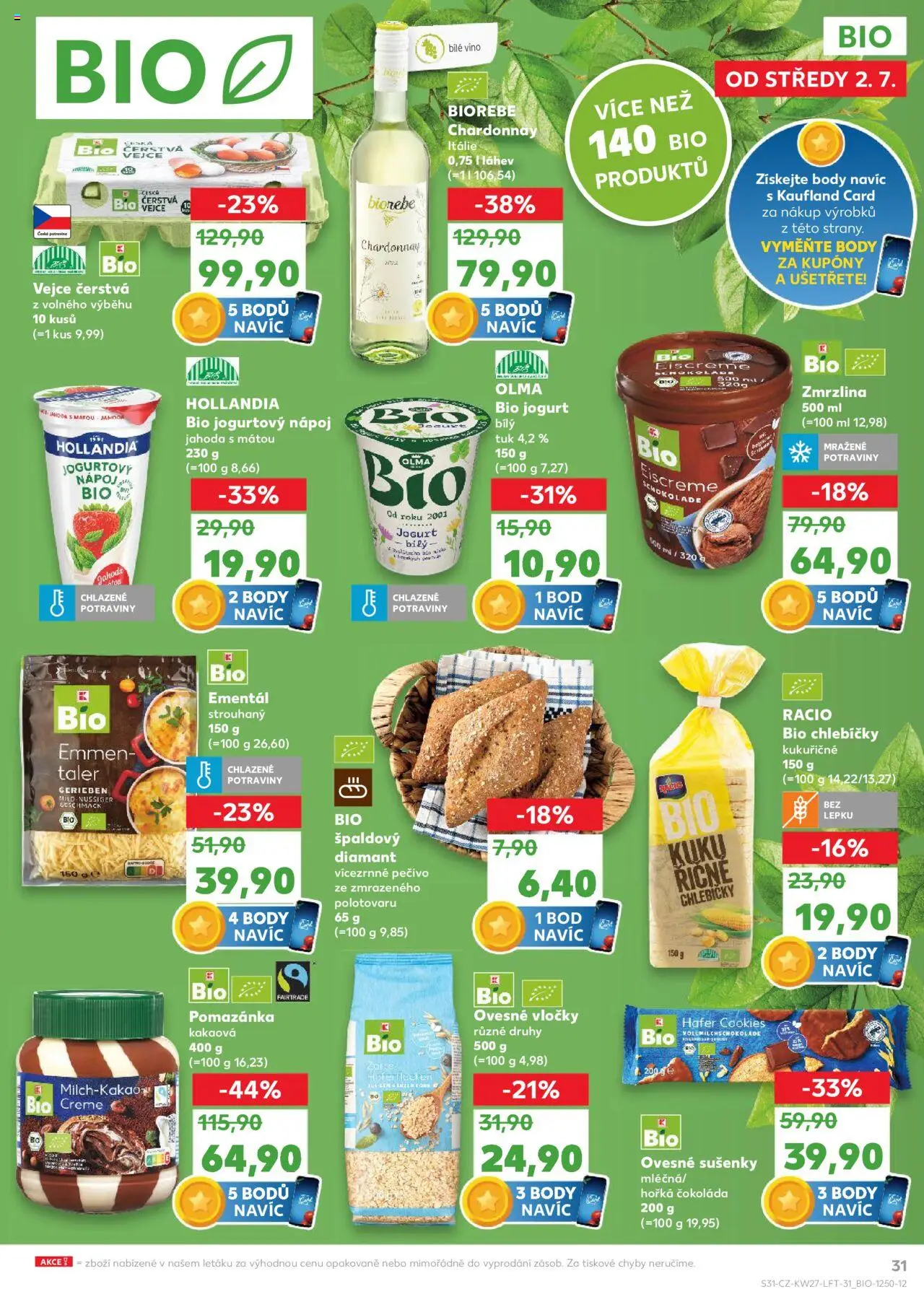 Kaufland leták od 02.07.2025 | Strana: 31 | Produkty: Jogurt, Vejce, Víno, Vločky