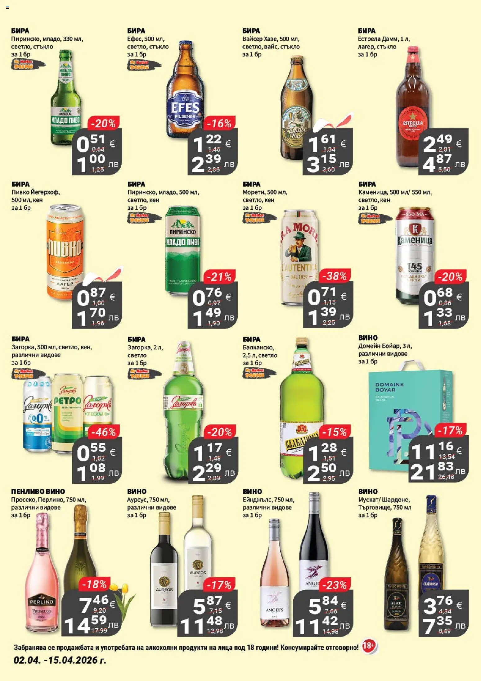 {H1} | Страница: 19 | Продукти: Вино, Бира, Кен