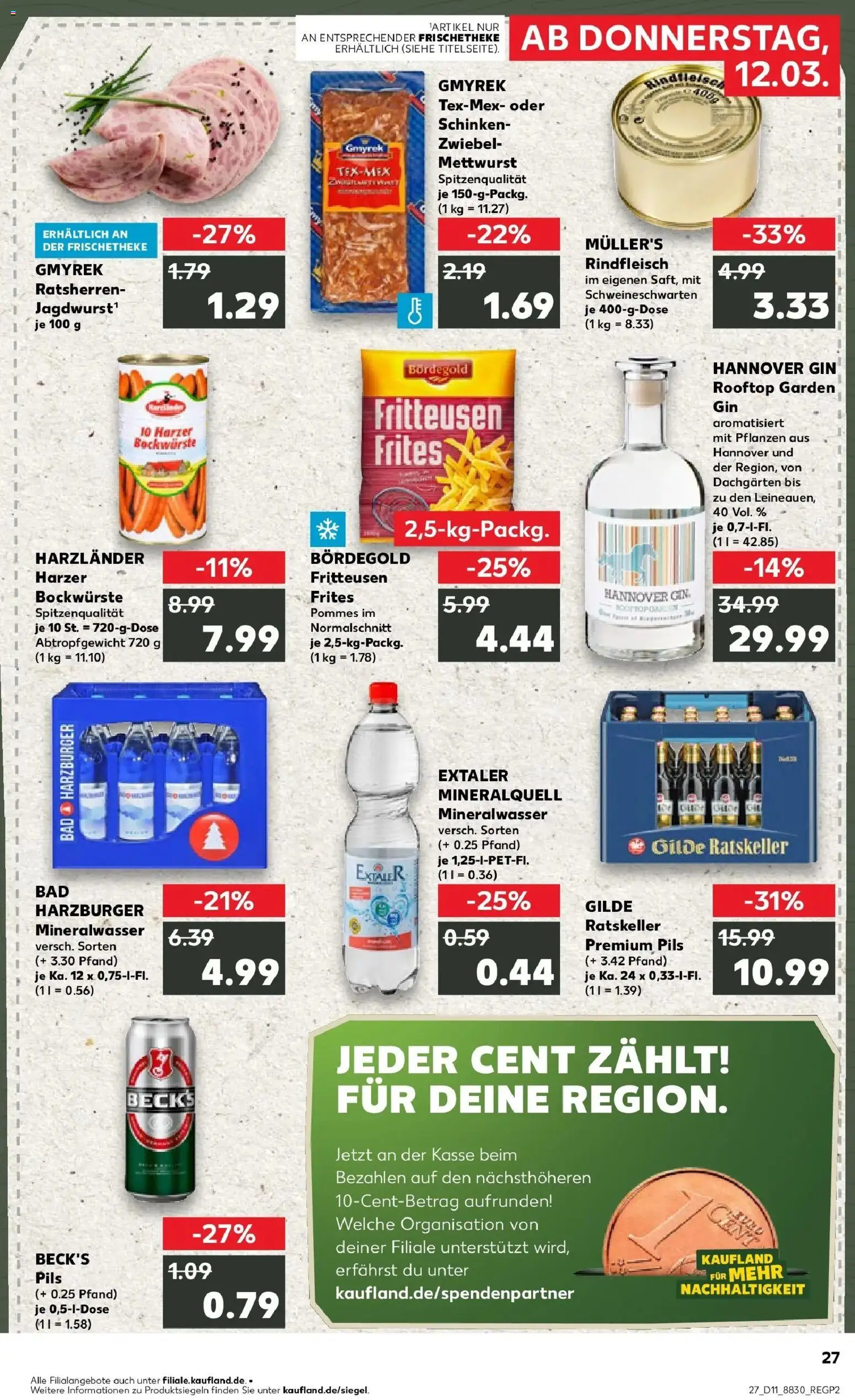 Kaufland Prospekt Barsinghausen	 – gültig ab 09.03.2026 | Seite: 39 | Produkte: Bad, Pommes, Schinken, Rindfleisch