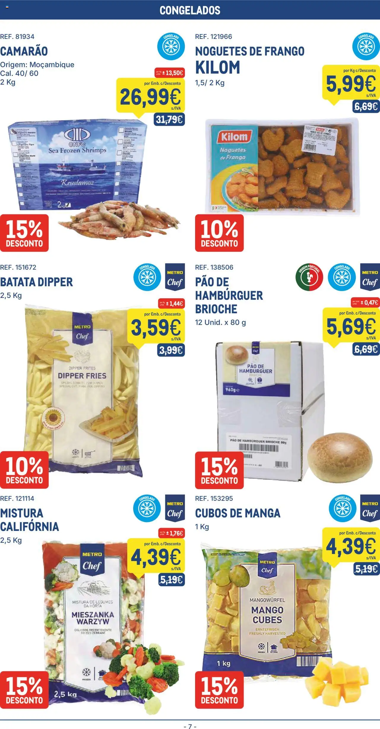 Makro folheto │ válido de 09.09.2025 | Página: 7 | Produtos: Batata, Frango, Hambúrguer, Pão