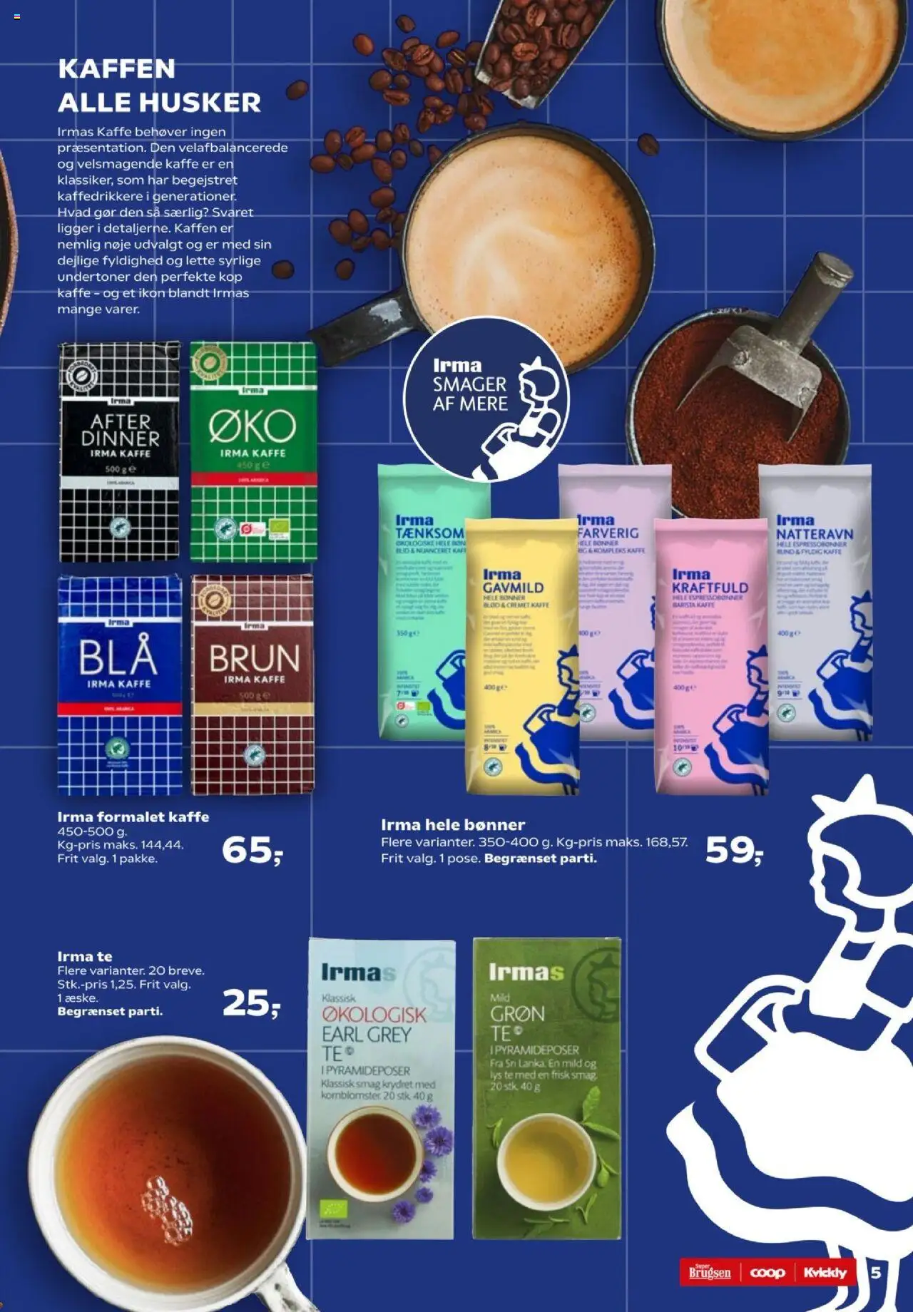 Kvickly tilbudsavis – gyldig fra 03.10.2025 | Side: 5 | Produkter: Kaffe, Te, Bønner, Søm