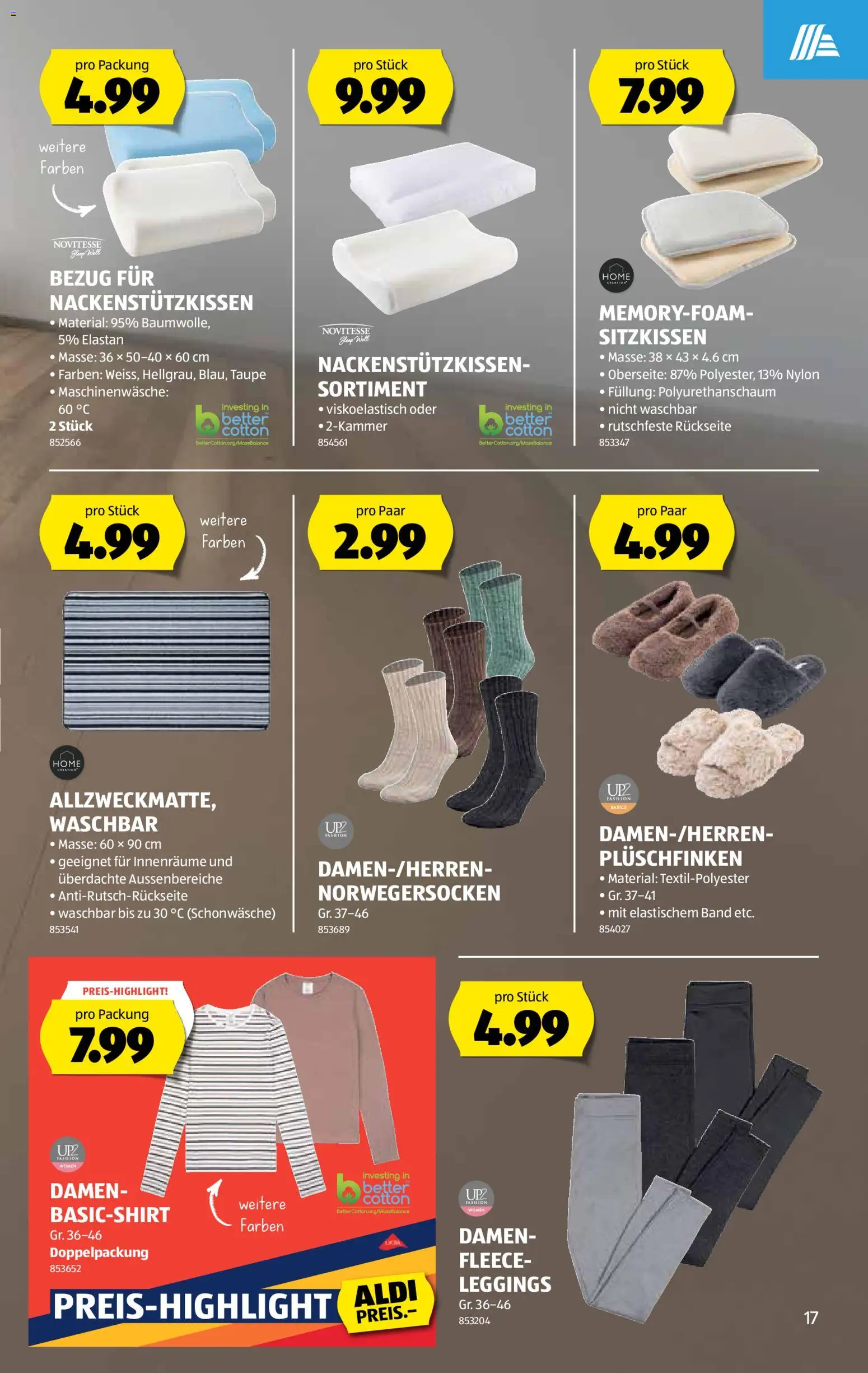 Aldi Aktionen – gültig ab 15.01.2026 | Seite: 18 | Produkte: Leggings