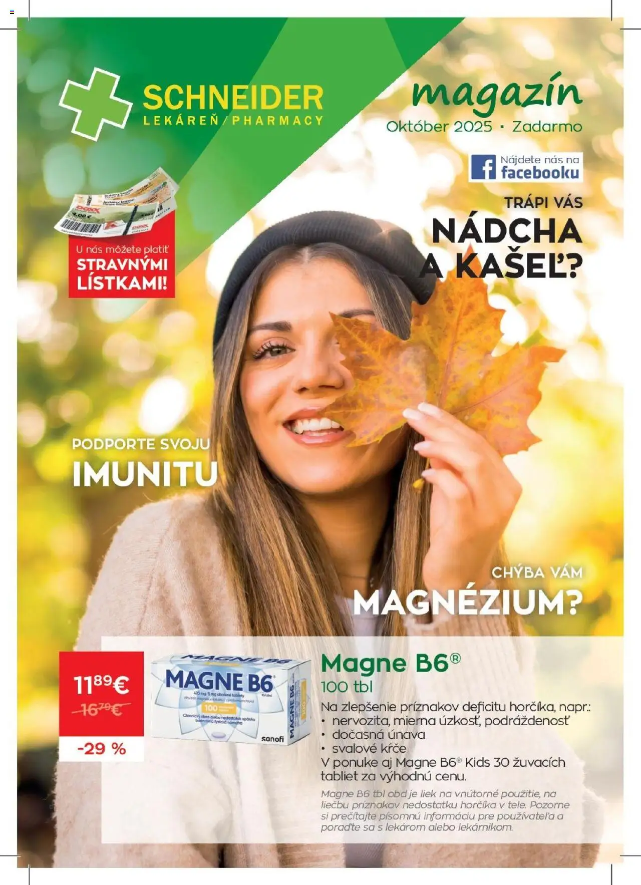 Nové Schneider lekáreň akcie – leták je platný od 01.10.2025 | Strana: 1