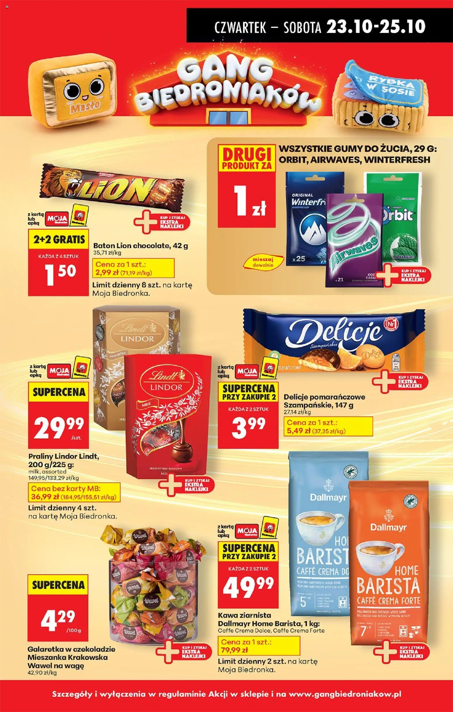Biedronka gazetka - Oferta w tym tygodniu od 23.10.2025 | Strona: 71 | Produkty: Karta, Mieszanka krakowska, Praliny, Masło