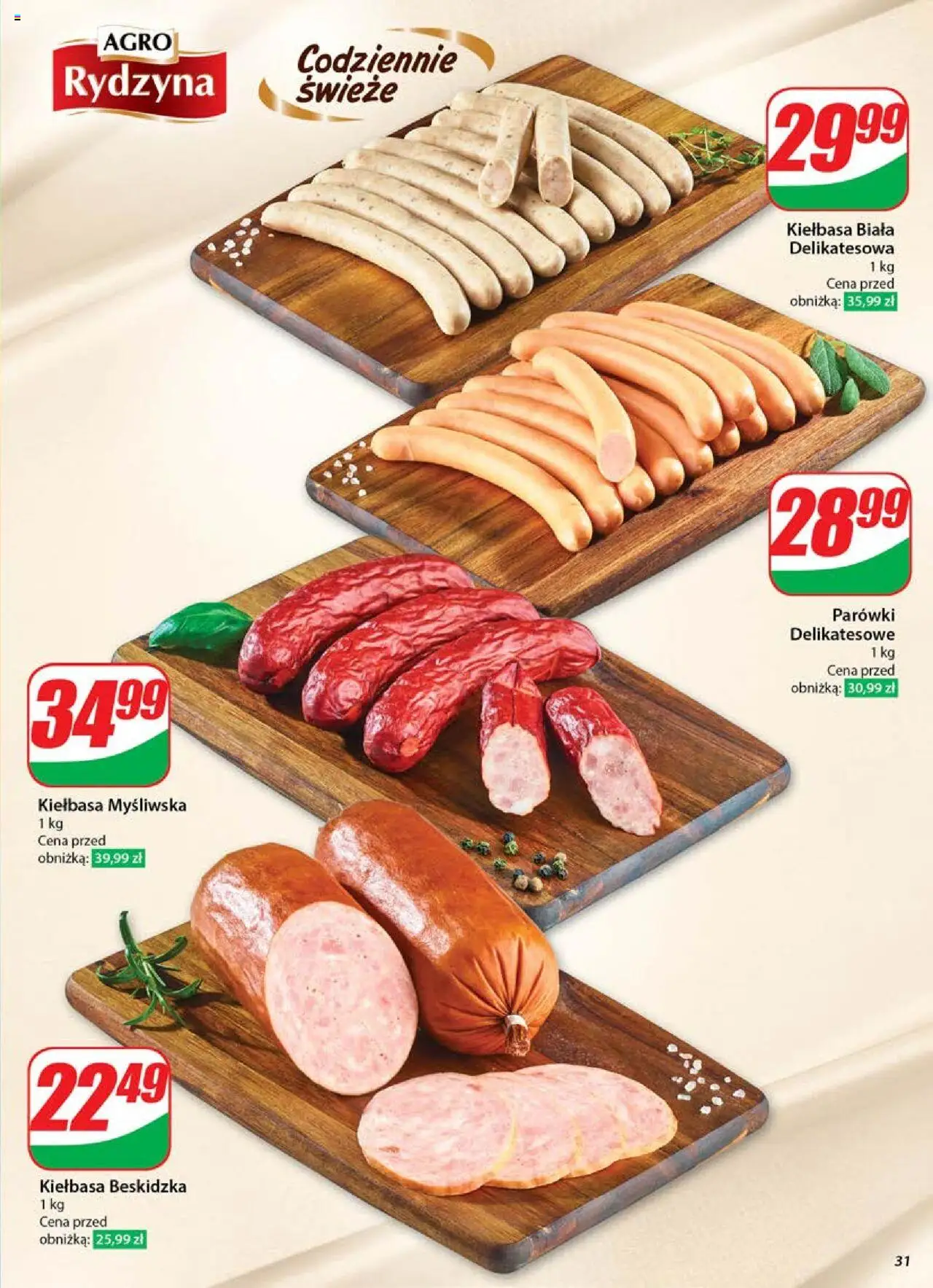 Dino Gazetka od 04.06.2025 | Strona: 31 | Produkty: Kiełbasa, Myśliwska, Parówki